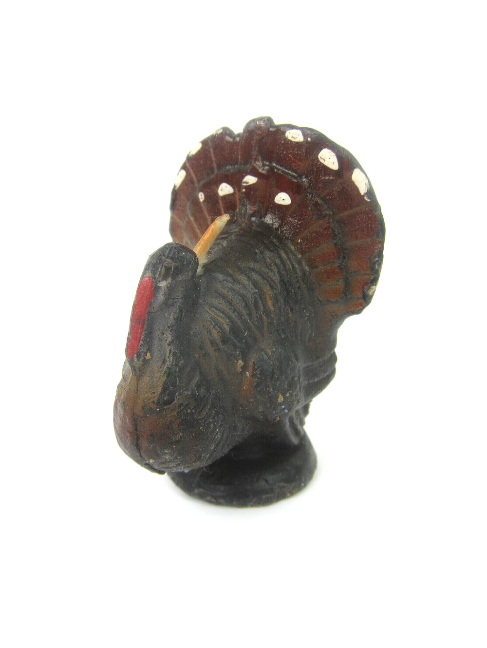 Vintage Gurley Thanksgiving Turkey Candle 2.5" Fall Autumn Holiday Table Decor
